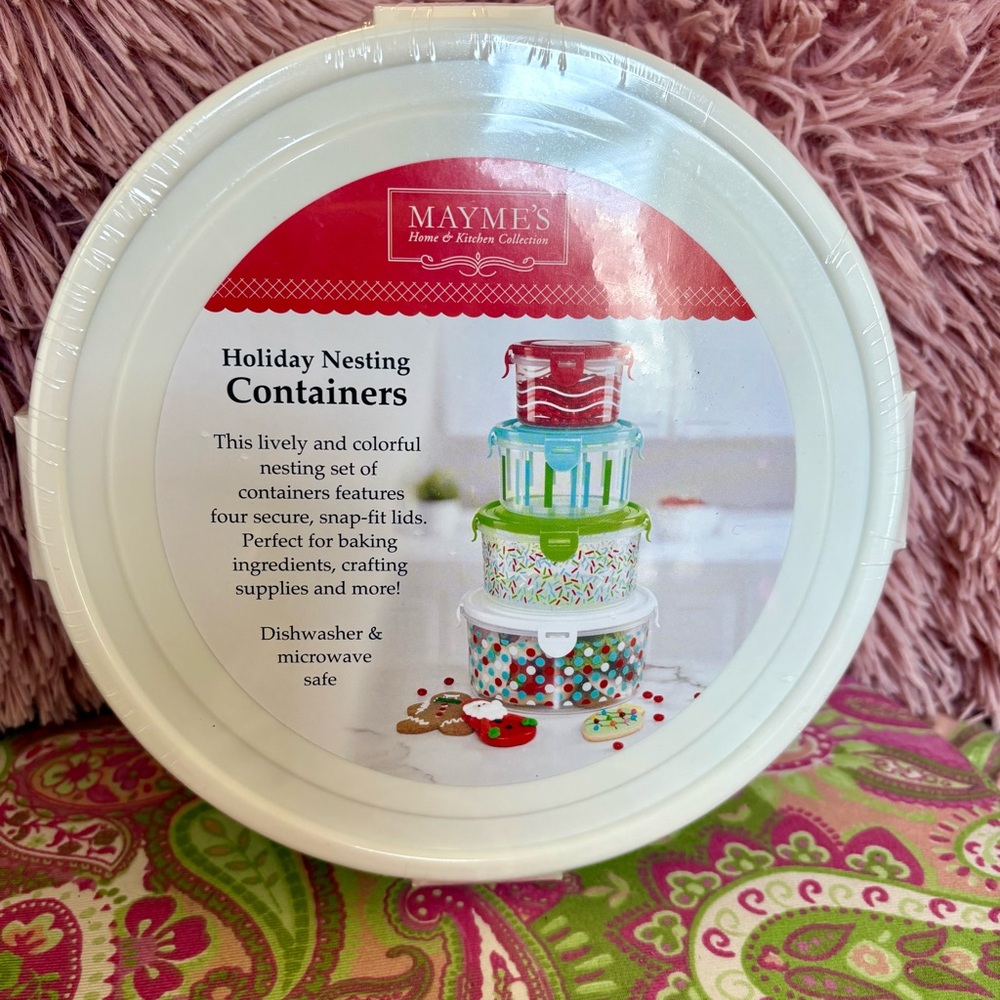 Mayme's Holiday Nesting Containers : NWT